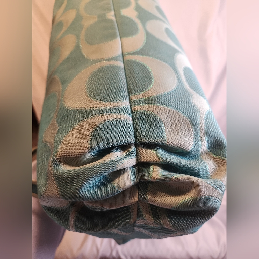 Coach Poppy Signature Glam Tote Aqua - Picture 10 of 15